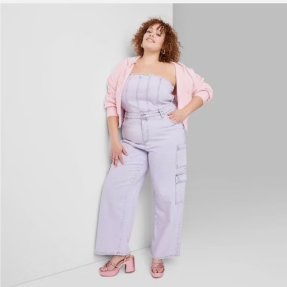 Women's Tube Cargo Denim
(NWT
Jumpsuit - Wild
Fable lavender new 🆕 - Picture 4 of 6